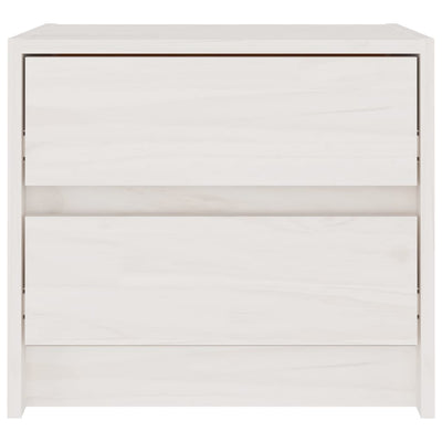 Bedside Cabinets 2 pcs White 40x30.5x35.5 cm Solid Pine Wood - Payday Deals