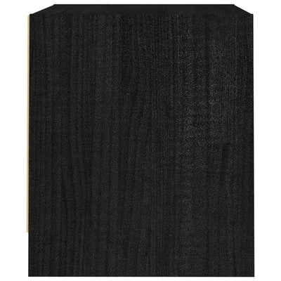 Bedside Cabinets 2 pcs Black 40x30.5x35.5 cm Solid Pine Wood