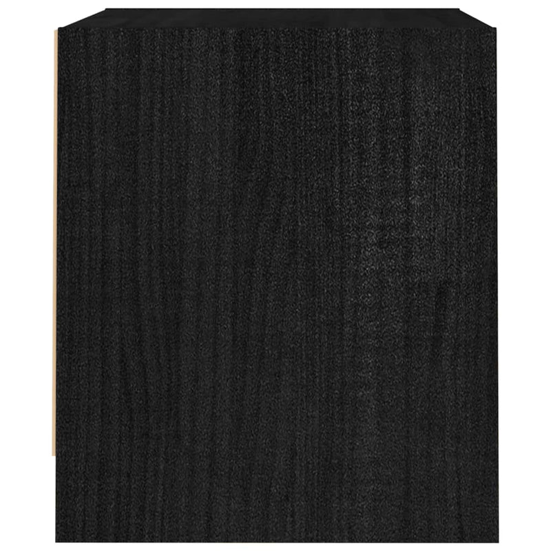 Bedside Cabinets 2 pcs Black 40x30.5x35.5 cm Solid Pine Wood