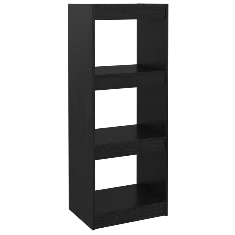 Book Cabinet/Room Divider Black 40x30x103.5 cm Solid Pinewood