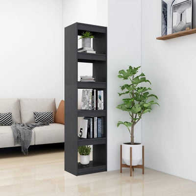 Book Cabinet/Room Divider Grey 40x30x167.5 cm Solid Pinewood