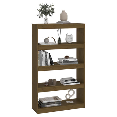 Book Cabinet/Room Divider Honey Brown 80x30x135.5 cm Wood Pine