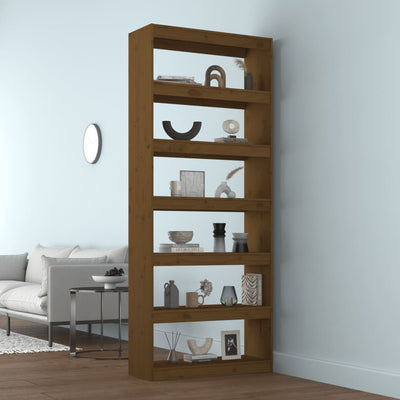 Book Cabinet/Room Divider Honey Brown 80x30x199.5 cm Wood Pine