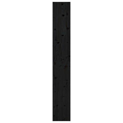 Book Cabinet/Room Divider Black 80x30x199.5 cm Solid Wood Pine