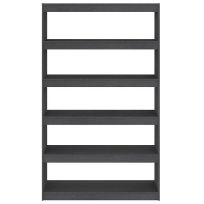 Book Cabinet/Room Divider Grey 100x30x167.5 cm Solid Pinewood