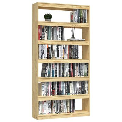 Book Cabinet/Room Divider 100x30x200 cm Solid Pinewood