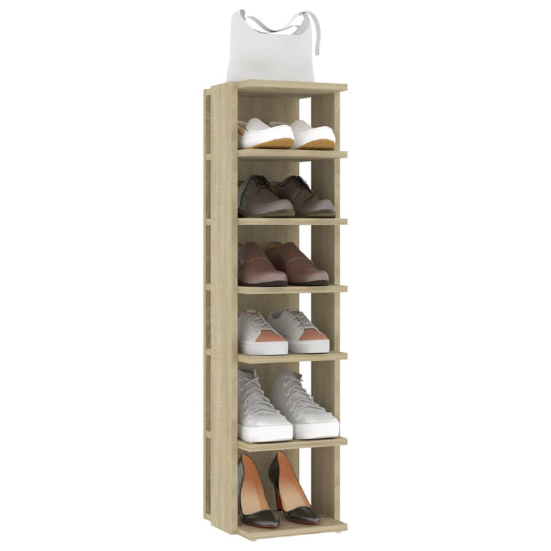 Shoe Cabinets 2 pcs Sonoma Oak 25x27x102 cm