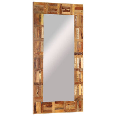 Wall Mirror Solid Wood Reclaimed 60x110 cm