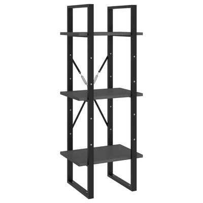 5-Tier Book Cabinet Grey 40x30x175 cm Pinewood