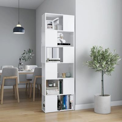Book Cabinet Room Divider White 60x24x186 cm