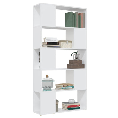 Book Cabinet Room Divider White 80x24x155 cm Engineered Wood