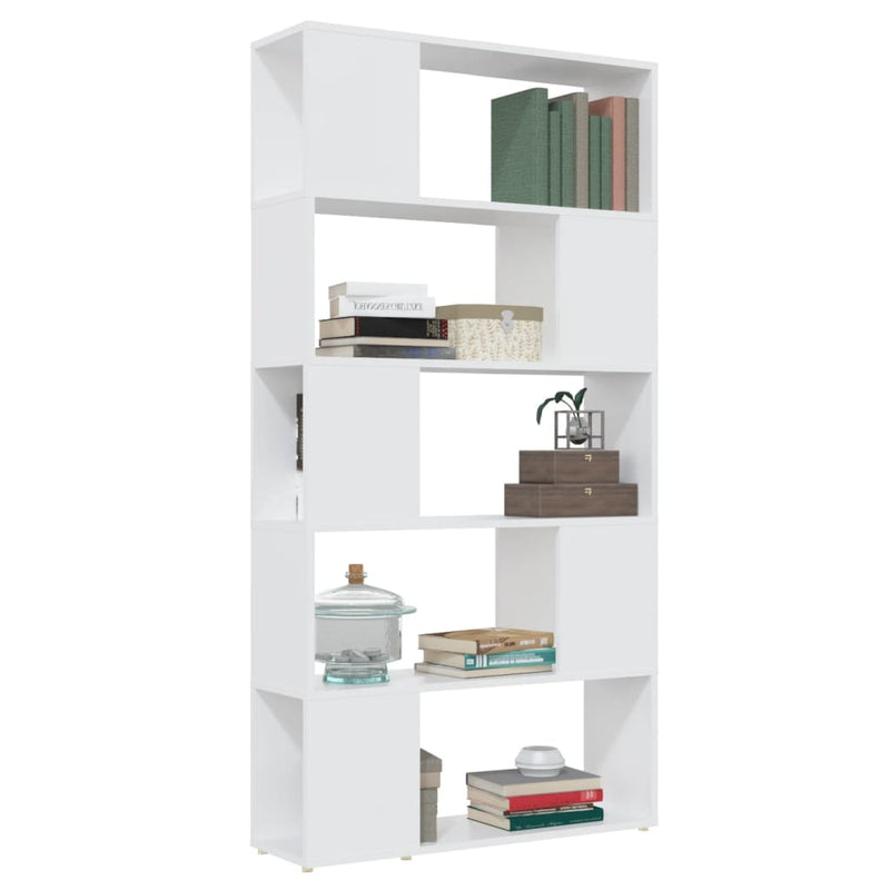 Book Cabinet Room Divider White 80x24x155 cm Engineered Wood