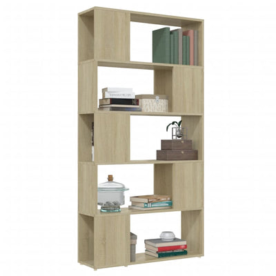 Book Cabinet Room Divider Sonoma Oak 80x24x155 cm Engineered Wood