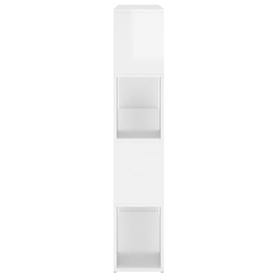 Book Cabinet Room Divider High Gloss White 100x24x124 cm