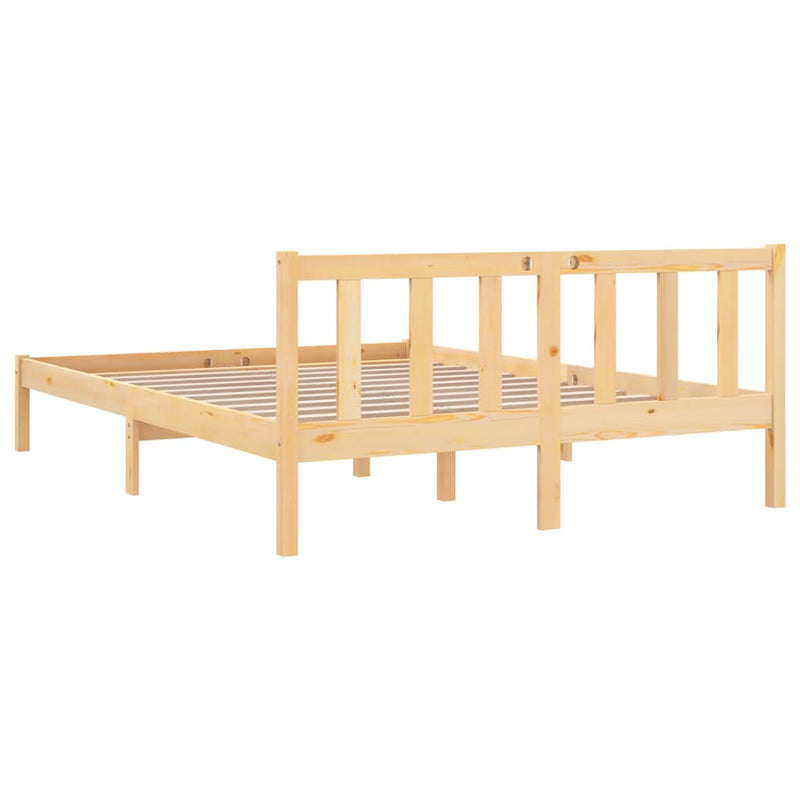 Bed Frame Solid Wood Pine 135x190 cm 4FT6 Double