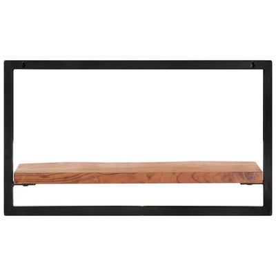 Wall Shelves 2 pcs 60x25x35 cm Solid Wood Acacia and Steel