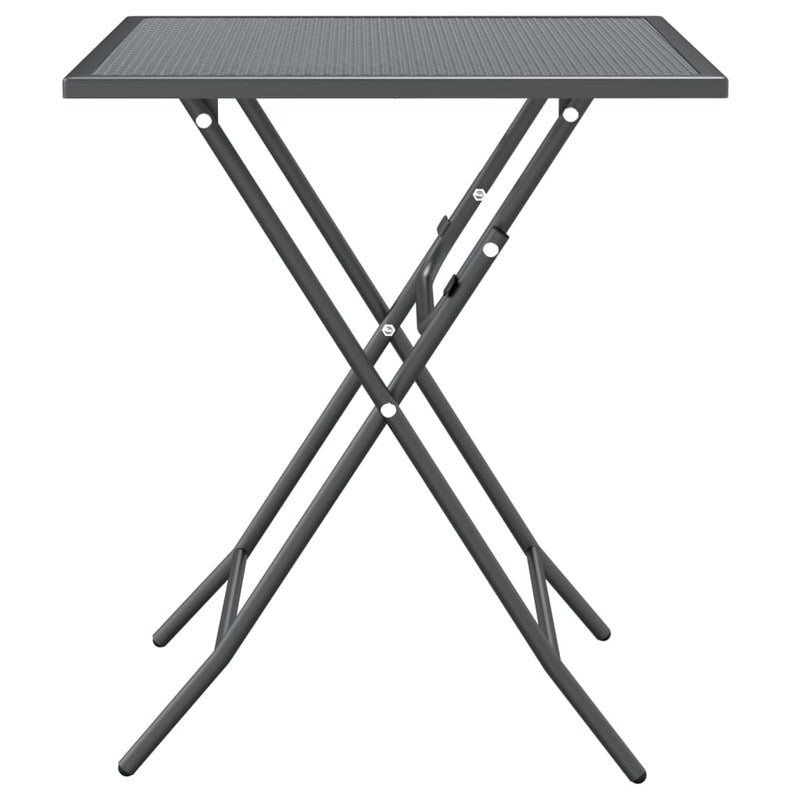 Garden Table 60x60x72 cm Expanded Metal Mesh Anthracite