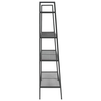 Ladder Bookcase 4 Tiers Metal Anthracite