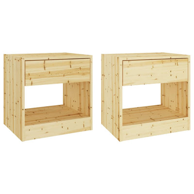 Bedside Cabinets 2 pcs 40x31x40 cm Solid Firwood