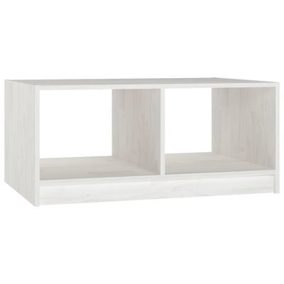 Coffee Table White 75x50x33.5 cm Solid Pinewood