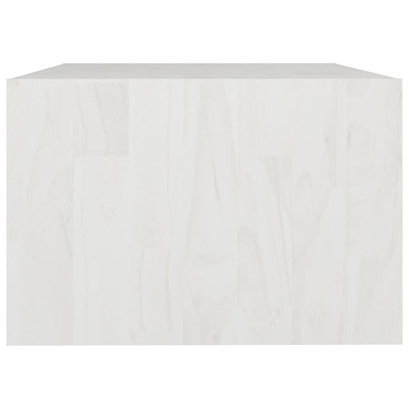 Coffee Table White 75x50x33.5 cm Solid Pinewood