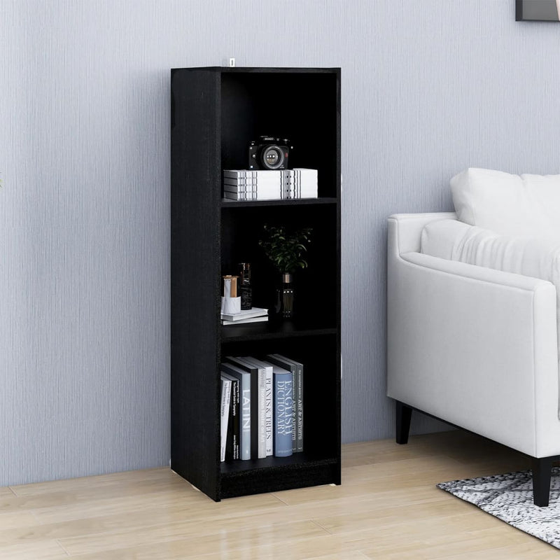 Book Cabinet/Room Divider Black 36x33x110 cm Solid Pinewood