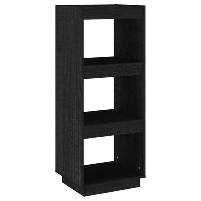 Book Cabinet/Room Divider Black 40x35x103 cm Solid Pinewood