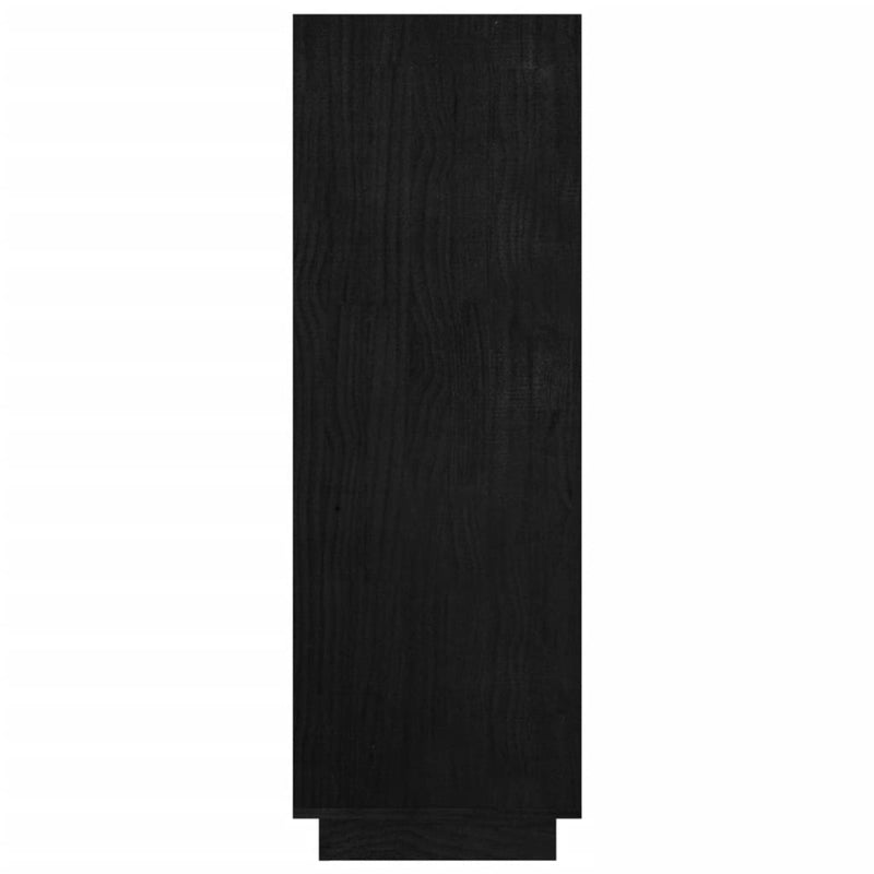 Book Cabinet/Room Divider Black 80x35x103 cm Solid Pinewood