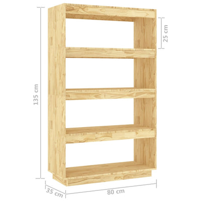 Book Cabinet/Room Divider 80x35x135 cm Solid Pinewood