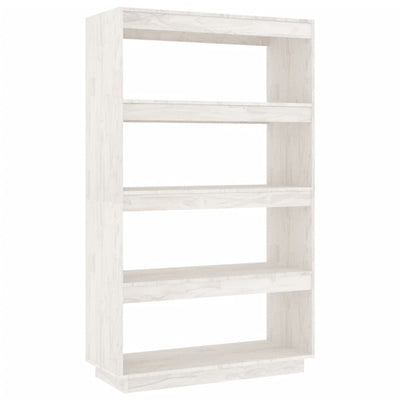 Book Cabinet/Room Divider White 80x35x135 cm Solid Pinewood