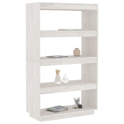 Book Cabinet/Room Divider White 80x35x135 cm Solid Pinewood