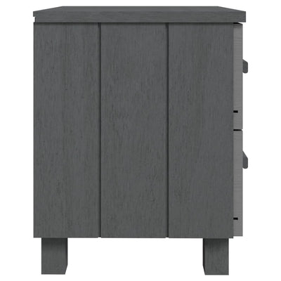 Bedside Cabinets 2 pcs Dark Grey 40x35x44.5 cm Solid Wood Pine