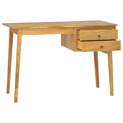 Desk with 2 Drawers 110x52x75 cm Solid Wood Teak