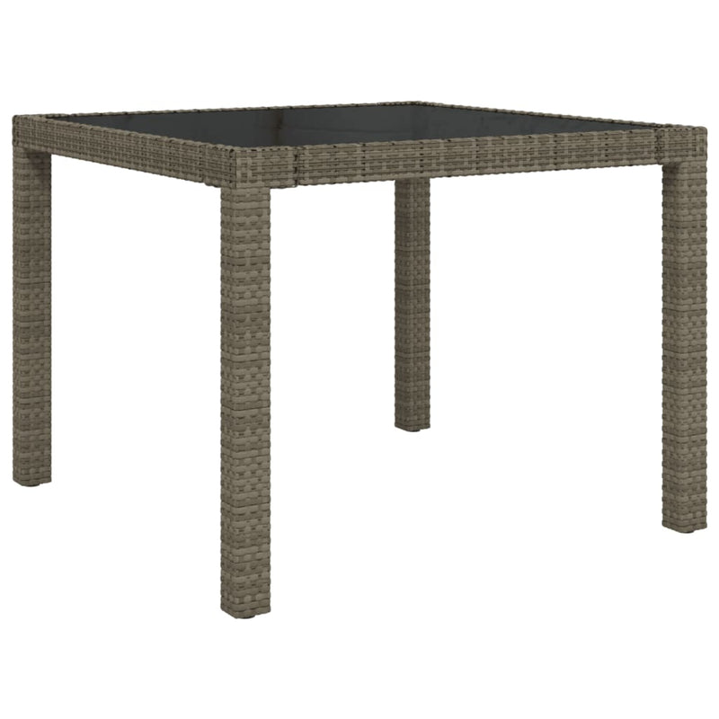 3 Piece Outdoor Dining Set with Cushions Poly Rattan Grey