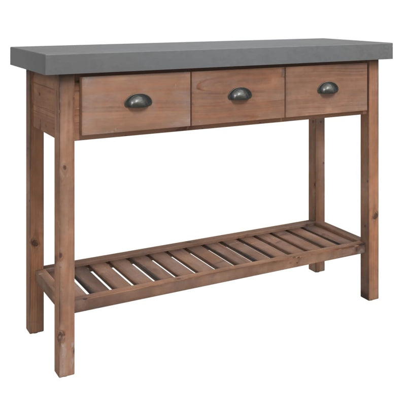 Console Table 110x35x80 cm Solid Wood Fir