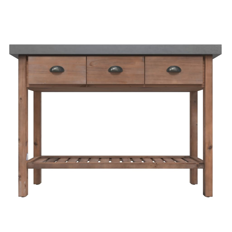 Console Table 110x35x80 cm Solid Wood Fir