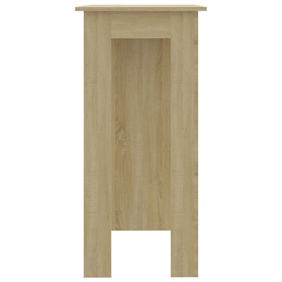 Bar Table with Shelf Sonoma Oak 102x50x103.5 cm Engineered Wood