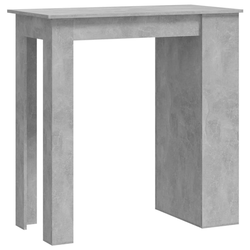 Bar Table with Storage Rack Concrete Grey 102x50x103.5 cm