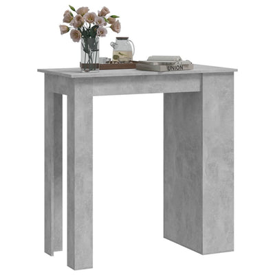 Bar Table with Storage Rack Concrete Grey 102x50x103.5 cm