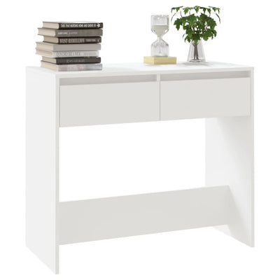 Console Table White 89x41x76.5 cm Engineered Wood