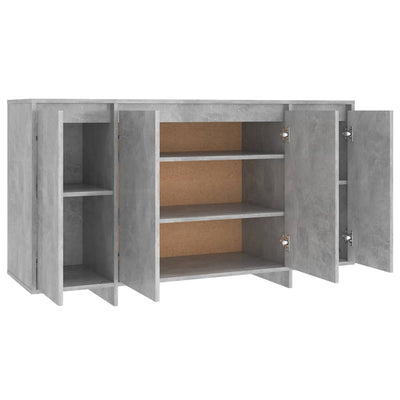 Sideboard Concrete Grey 135x41x75 cm Engineered Wood