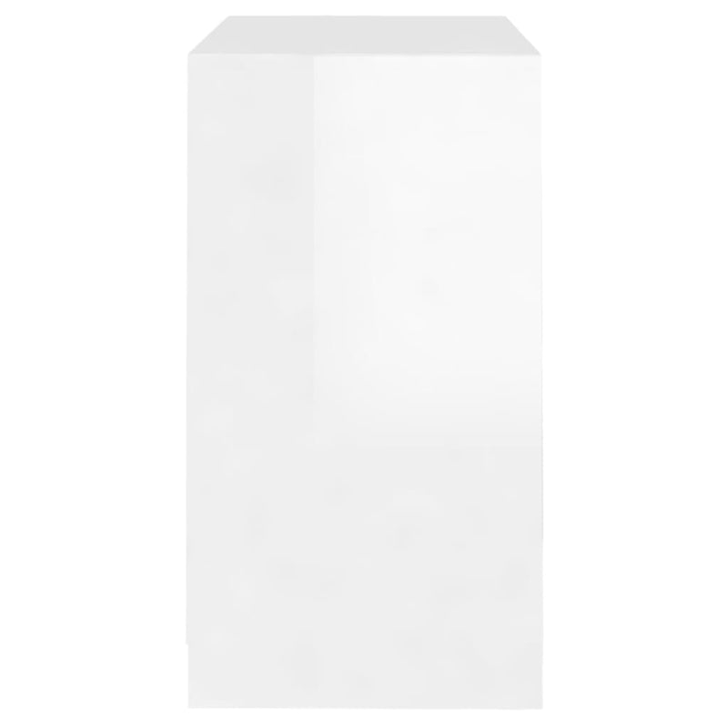 Sideboard High Gloss White 70x40x73.5 cm Engineered Wood