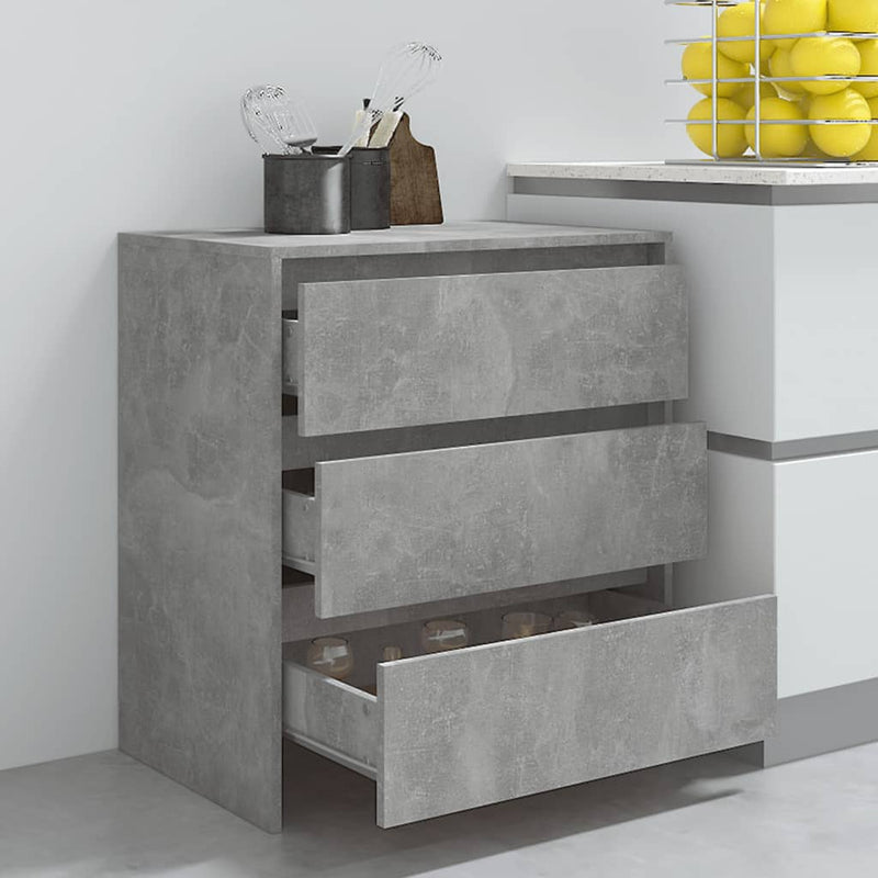 Sideboard Concrete Grey 70x41x75 cm Chipboard