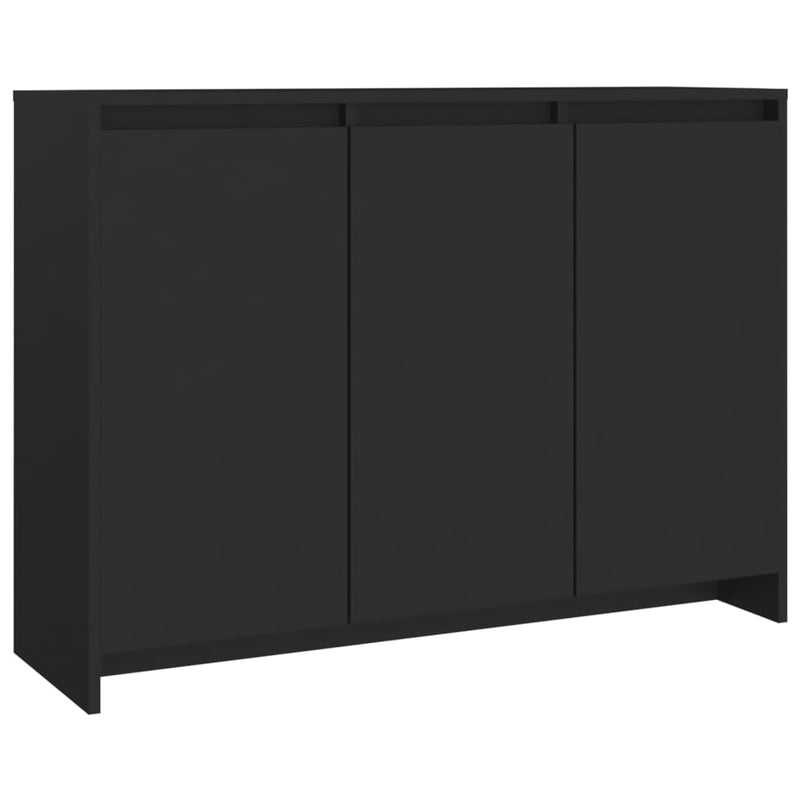 Sideboard Black 102x33x75 cm Chipboard