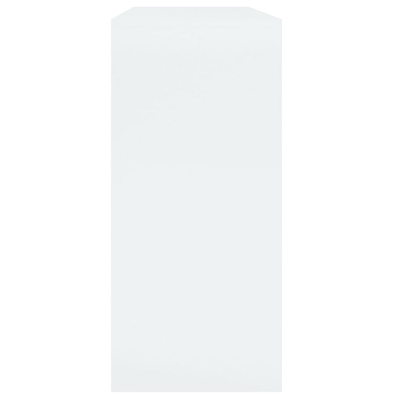 Console Table High Gloss White 100x35x76.5 cm Chipboard