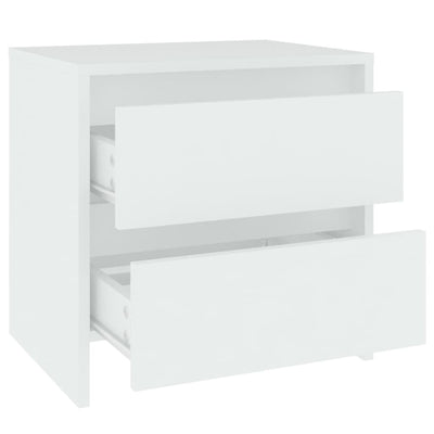 Bedside Cabinet White 45x34.5x44.5 cm Chipboard