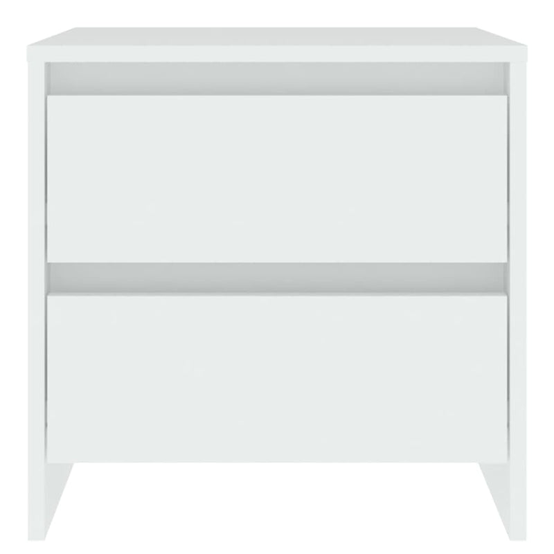 Bedside Cabinets 2 pcs White 45x34.5x44.5 cm Chipboard