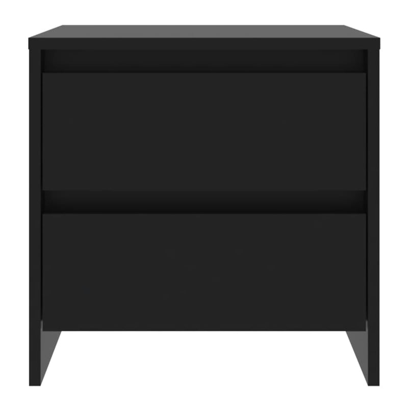 Bedside Cabinet Black 45x34.5x44.5 cm Chipboard