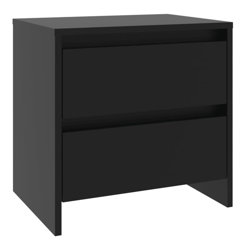 Bedside Cabinets 2 pcs Black 45x34.5x44.5 cm Chipboard