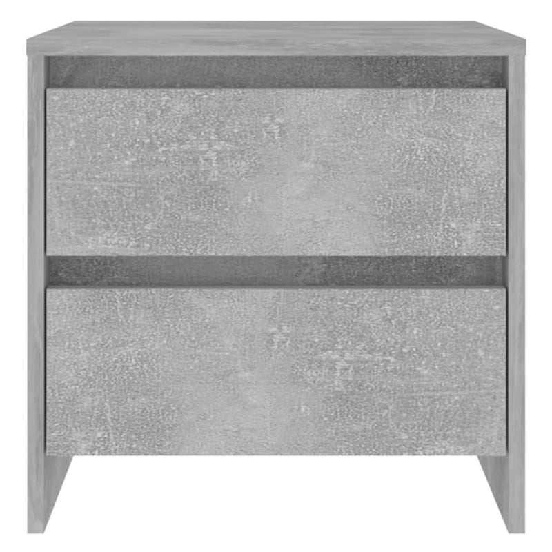 Bedside Cabinet Concrete Grey 45x34.5x44.5 cm Chipboard